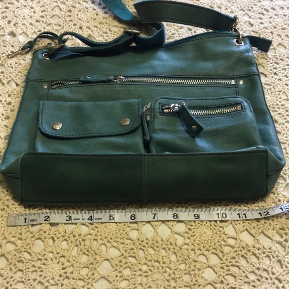 Soft Teal Fossil Crossbody Bag - Picture 9 of 11